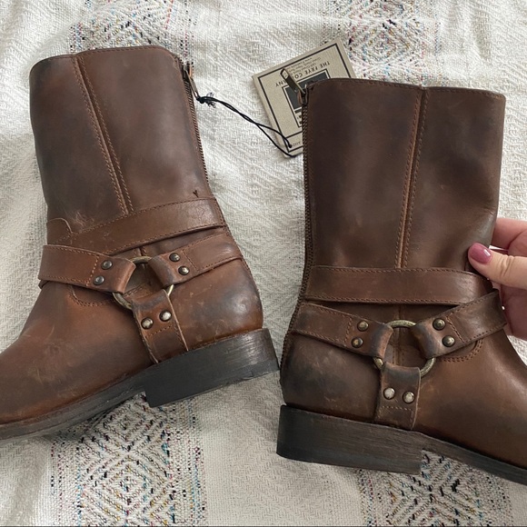 New Frye Jayden Harness Buckle Boots - Picture 4 of 5